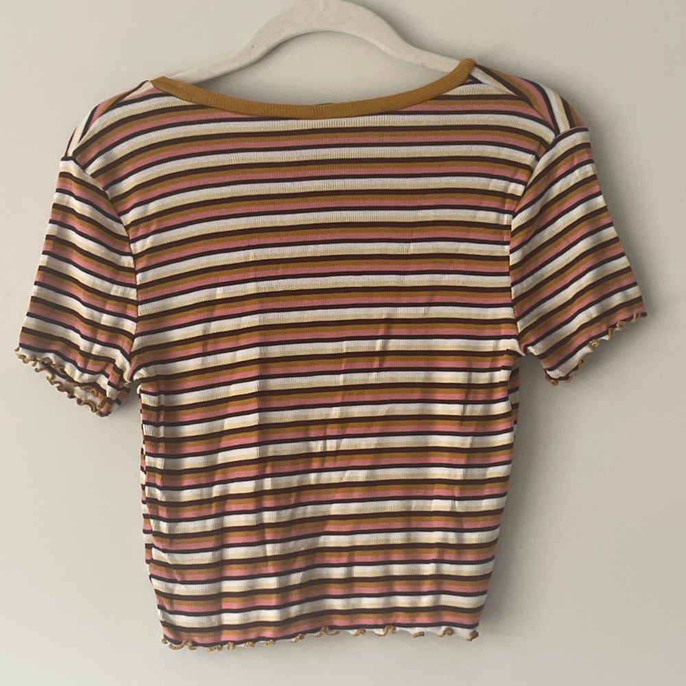 80's inspired striped crop top